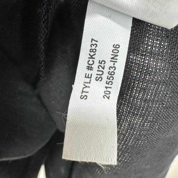 J.Crew Linen Mini Dress A Line Black Minimalist Classic Cinched V Neck US 10 NWT - Picture 11 of 12